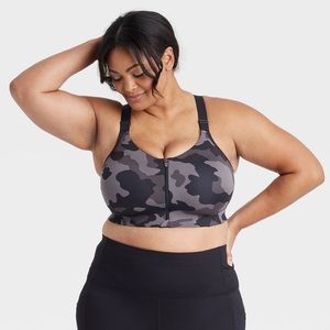 NWT High Support Zip-Front Bra All in Motion